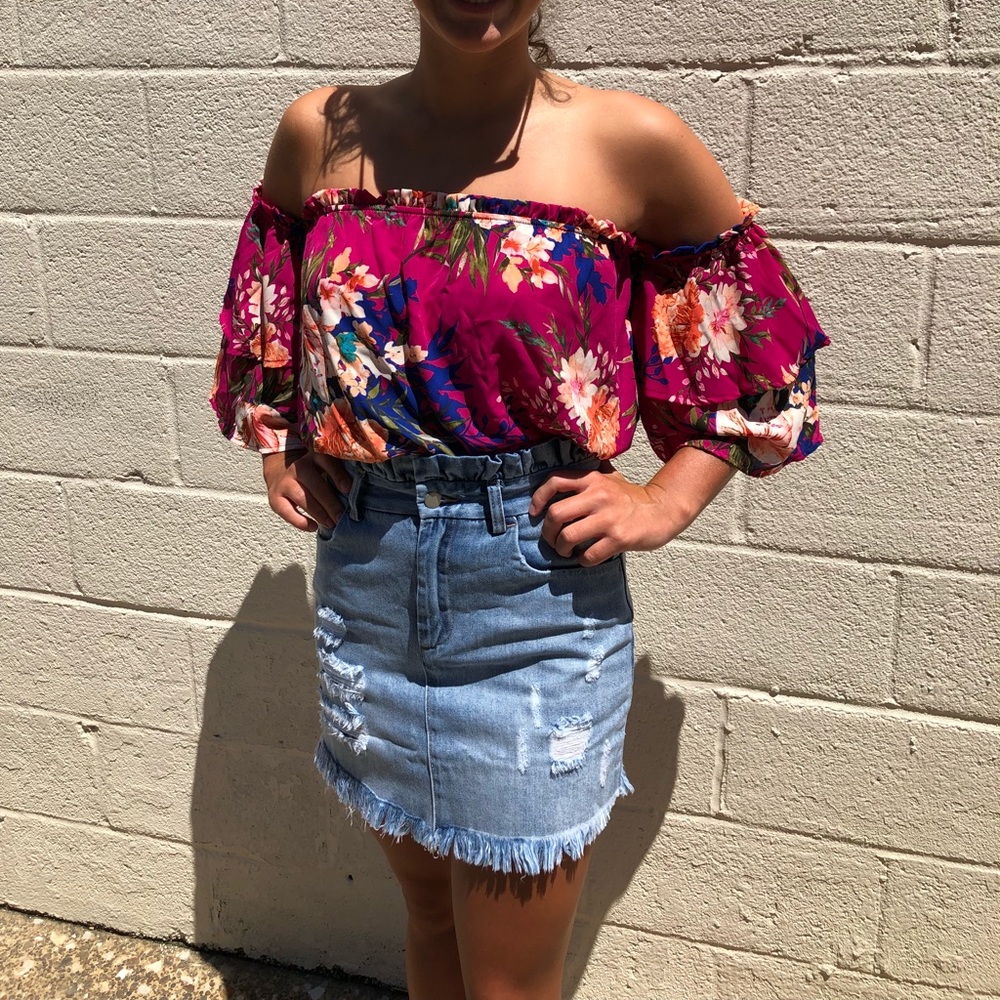 Fuschia crop top